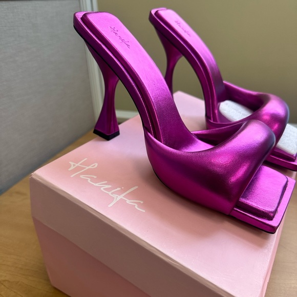 Hanifa Shoes - Brand New Hanifa fuchsia metallic mules size 40
